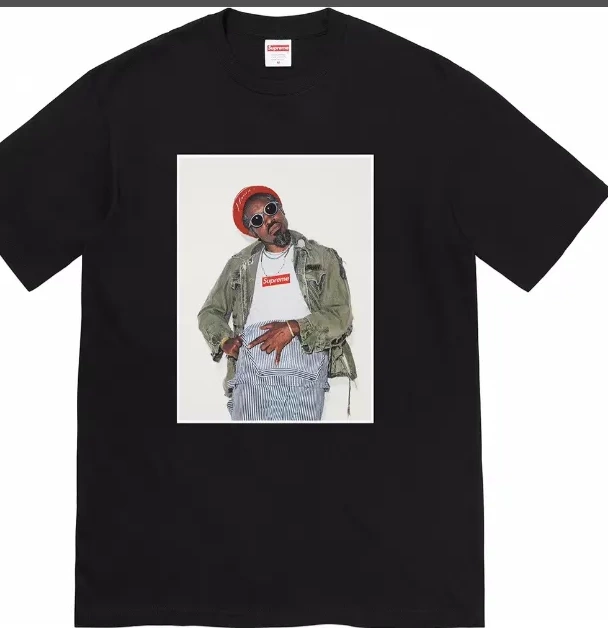 é S White M and L Andr 22FW Short Tee Benjamin XL Black Person Andr Photo sleeved T-shirt é 0516